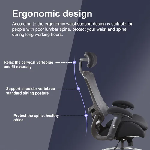 Miniatura 4 de BOLISS Silla de dibujo ergonómica de 400 libras, silla alta de malla para oficina, silla de escritorio de pie, reposabrazos ajustable en altura
