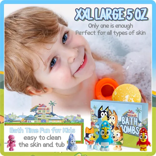 Miniatura 4 de Bombas de baño para niños: bombas de baño XXL con sorpresa en el interior, bombas de baño orgánicas ricas en aceites esenciales naturales, juego