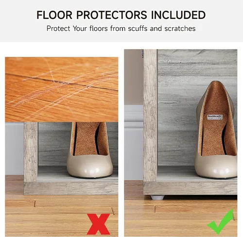 Miniatura 6 de GAOMON Banco de zapatos de entrada para almacenamiento, zapatero con cojín de asiento de almohadilla de espuma, estante ajustable de 3 niveles