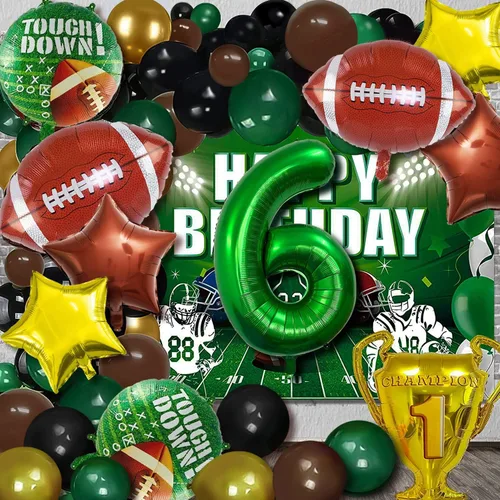 Miniatura 2 de Set de Globos de Fútbol Decoraciones para Fiesta de Cumpleaños de Fútbol Decoraciones de Partido de Fútbol Tema Deportivo para Cumpleaños