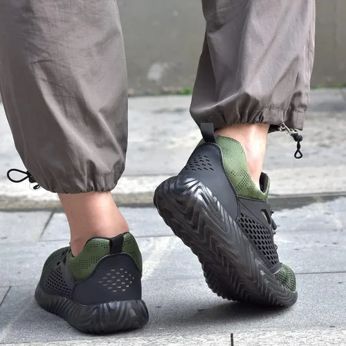 Miniatura 48 de SUADEX Zapatos deportivos con punta de acero para hombres y mujeres, indestructibles, ligeros, cómodos, antideslizantes, puntera compuesta