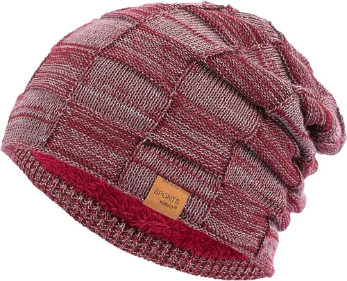 Miniatura 55 de Vgogfly Slouchy Beanie for Men Winter Hats for Guys Cool Beanies Mens Lined Knit Warm Thick Skully Stocking Binie Hat