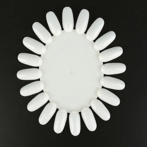 Miniatura 4 de Rueda de muestras de uñas de 20 puntas, transparente para arte de uñas, consejos de práctica de esmalte de uñas, palitos de muestra de uñas