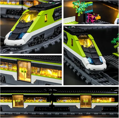 Miniatura 4 de YEABRICKS Luz LED para Lego-60337 City Express modelo de bloques de construcción de tren de pasajeros (juego de Lego no incluido)