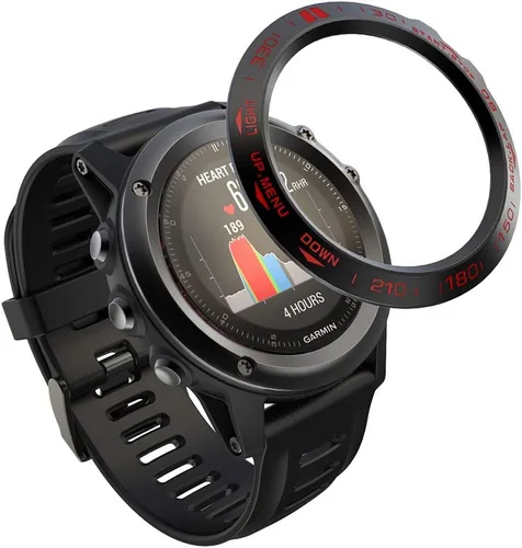 Miniatura 8 de REYDA Bisel de reloj compatible con Garmin Fenix 3/Fenix 3 HR Bisel Ring, acero inoxidable bisel Loop cubierta adhesiva resistente a los arañazos