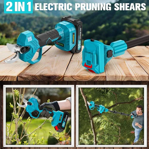 Miniatura 3 de MtiolHig - Tijeras de poda inalámbricas con mástil compatibles con batería Makita 18V: Tijeras de poda eléctricas con diámetro de corte de 1,5-2