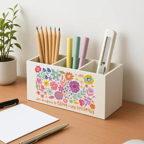Miniatura 4 de Soporte floral bohemio para bolígrafo de salud mental para escritorio, educación especial, imprescindible en el aula, para autismo, TDAH