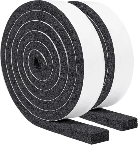 Miniatura 10 de Yotache Cinta de Sellado de Espuma Autoadhesiva de Celda Abierta de 1/2 pulgadas x 1/4 pulgadas, Burlete para Aislamiento de Puertas, Insonorizante