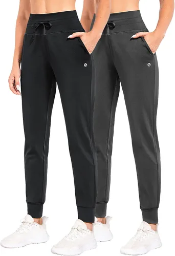 BALEAF Pantalones deportivos con forro polar para mujer, pantalones de senderismo de cintura alta, resistentes al agua, pantalones térmicos de esquí
