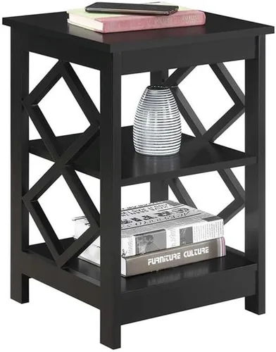 Miniatura 6 de Convenience Concepts Mesa auxiliar de diamante, gris