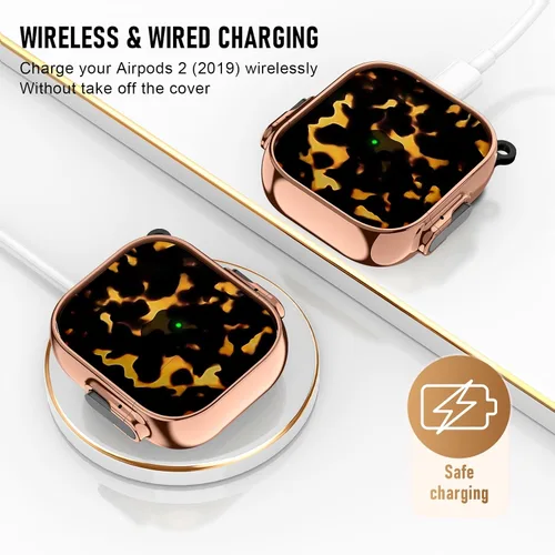 Miniatura 2 de Maxjoy para Funda Linda de AirPods 2 (2019) con Bloqueo de Seguridad, Compatible con Funda de AirPod de 2ª Generación de Mármol para Mujeres