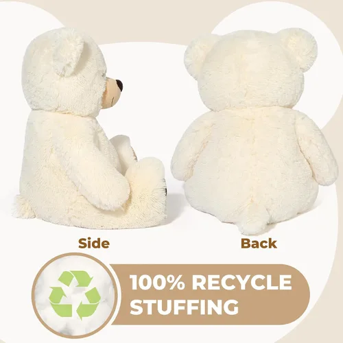 Miniatura 4 de LotFancy - Oso de peluche de 20.0 pulgadas, lindo oso de peluche con huellas, regalo para niños bebés pequeños en baby shower, cumpleaños
