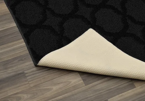 Miniatura 60 de Garland Rug Sparta - Alfombra antideslizante de polipropileno de 2 pies x 12 pies, color negro, ideal para salas de estar y pasillos, elegante