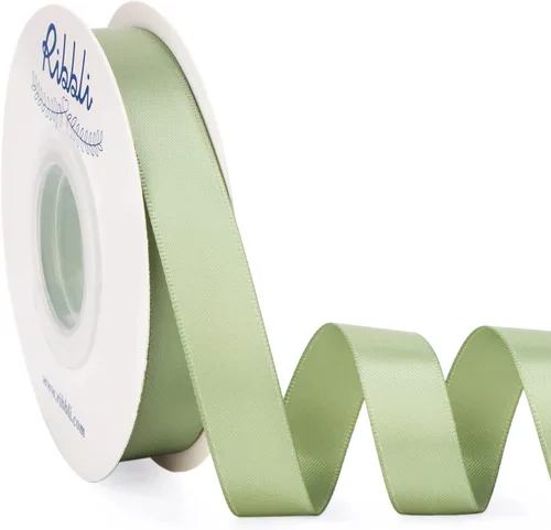Miniatura 134 de Ribbli - Cinta de satén de doble cara dorada, 1 pulgada x 25 yardas, uso para ramo de lazos, envoltura de regalos, decoración de boda Dorado
