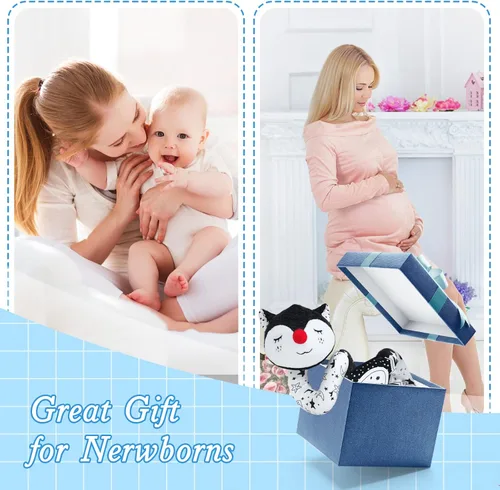 Miniatura 6 de FATI Juguetes de Asiento de Coche para Bebés de 0-6 Meses, Juguete Espiral en Blanco y Negro de Alto Contraste para Asiento de Coche para Infantes