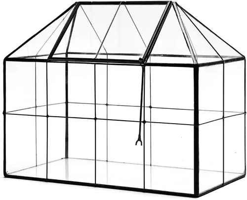 Miniatura 7 de Maceta grande de vidrio para casa de terrario – Invernadero de vidrio para plantas suculentas con tapa 9.8 x 7.9 x 5.9 pulgadas NA