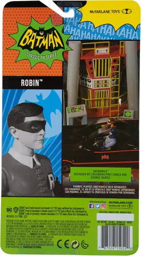 Miniatura 2 de DC Retro Batman 1966 - Figura de acción de 6 pulgadas Wave 5 - Robin blanco y negro