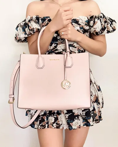 Miniatura 2 de Michael Kors Mercer Bolso de hombro convertible grande Cuero rosa rubor, Powder Blush