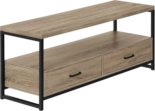 Monarch Specialties I 2872 - Soporte para TV, 48 pulgadas, consola, centro de entretenimiento multimedia, cajones de almacenamiento, sala de estar,