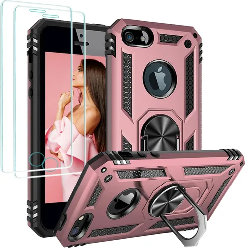 Miniatura 285 de Jeylly Funda para iPhone SE/Funda para iPhone 5S, Exterior de Plástico Duro que Absorbe Golpes + Interior de Silicona de Goma Defensor contra