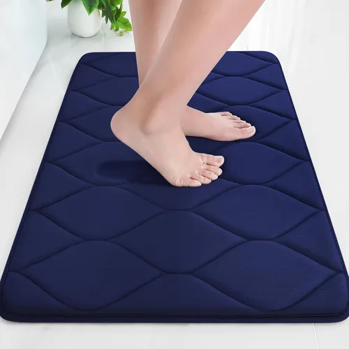 Miniatura 21 de Colorxy - Alfombra de baño de espuma viscoelástica, ultrasuave y antideslizante, absorbe el agua, lavable a máquina, tapete para suelos de ducha