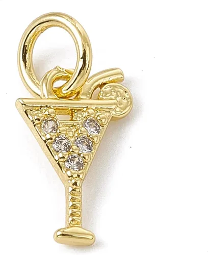 Miniatura 23 de Stiesy 10 dijes de circonita cúbica transparente de Virgen María, chapados en oro de 18 quilates, dije religioso para rosario, collar, joyería, Flor