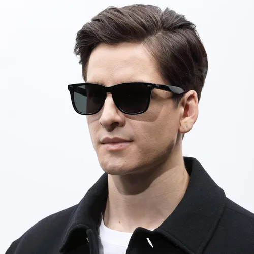 Miniatura 14 de CARFIA Lentes de sol polarizados cuadrados para hombre, protección UV400, acetato retro, hechos a mano, hechos a mano