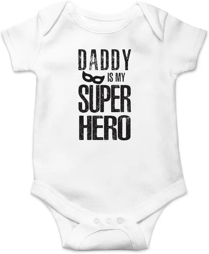CBTwear Daddy Is My Superhero - Ropa de bebé - Divertidos trajes para recién nacidos para niños y niñas
