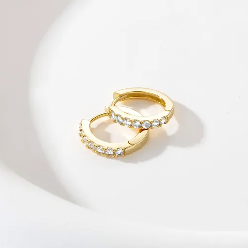 Miniatura 5 de NEARLAND Aretes de aro de oro de 14 quilates para mujer, aretes de aro de oro de 14 quilates, aretes de aro pequeños de oro hipoalergénicos