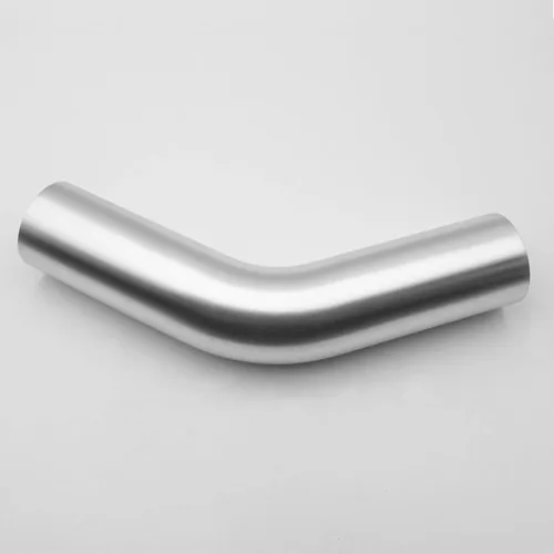 Miniatura 4 de AC PERFORMANCE Codo de aluminio de 45 grados de 1.75 pulgadas (45 mm) OD, tubo de aire de entrada para intercooler, 1.5D de radio, acabado cepillado