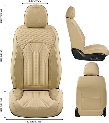 Miniatura 2 de FLORICH Fundas de asiento para automóviles, fundas de asiento impermeables, fundas de asiento de cuero para automóvil, paquete de 2, protector
