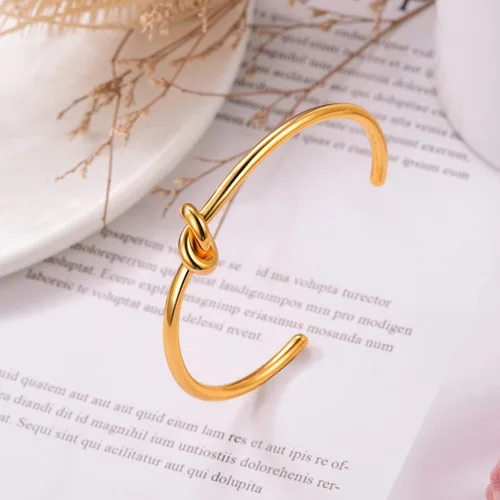 Miniatura 5 de FOCALOOK Pulseras de cadena de eslabones para mujer, pulseras personalizables, chapadas en oro de 18 quilates, pulsera con dije de bloqueo de cadena