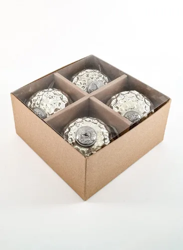 Miniatura 2 de Serene Spaces Living Juego de 4 adornos de bola de cristal con forma de diamante dorado para árbol de Navidad, decoración de vacaciones, Pascua