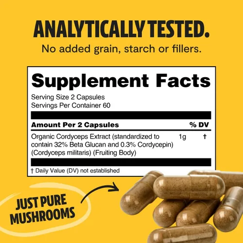 Miniatura 7 de FreshCap Mushrooms Paquete energético (cápsulas Cordyceps y cápsulas de complejo de hongos definitivos)