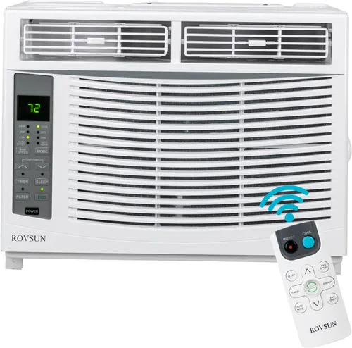 Miniatura 9 de ROVSUN Unidad de ventana de aire acondicionado de 8000 BTU con calor, unidad de aire acondicionado 4 en 1, calentador, deshumidificador y ventilador