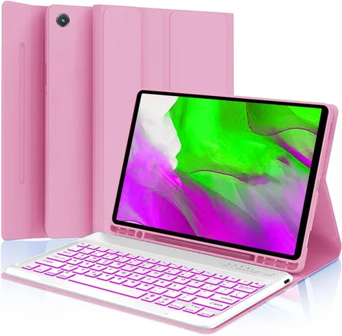 Miniatura 9 de Funda con teclado para Samsung Galaxy Tab A11 Plus / A9 Plus de 11 pulgadas, con retroiluminación Bluetooth A9+ con soporte para bolígrafo S