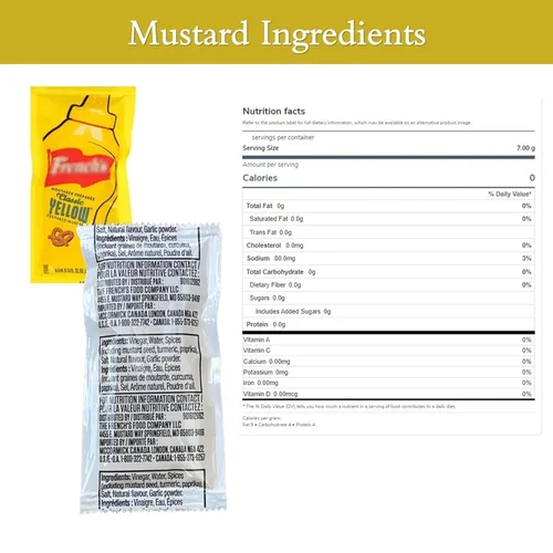 Miniatura 3 de 25 paquetes de salsa de tomate (0.23 onzas) y 25 paquetes de mostaza (0.27 onzas), 50 paquetes de condimentos en total