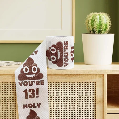 Miniatura 9 de Decoraciones de cumpleaños número 13 para niños y niñas, ideas de regalos de 13 años para él y ella, rollo de papel higiénico de broma divertida, 13
