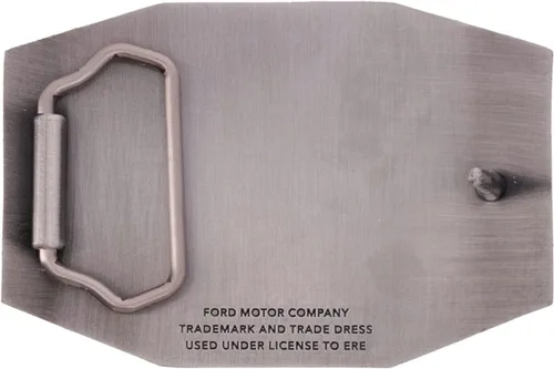 Miniatura 2 de Ford Hebilla de cinturón con placa de diamante con logotipo para hombre de, plateado