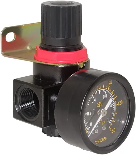 Miniatura 9 de Beduan BR4000 Compresor de Aire Regulador Combo 1/2" NPT, Drenaje Manual con Soporte, Calibre
