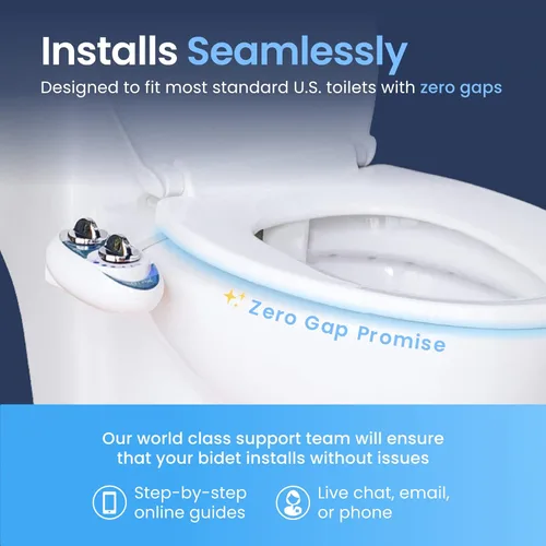 Miniatura 4 de LUXE Bidet NEO 320 - Agua caliente, boquilla doble, autolimpiante, accesorio de bidé no eléctrico para asiento de inodoro, presión de agua Oro rosa