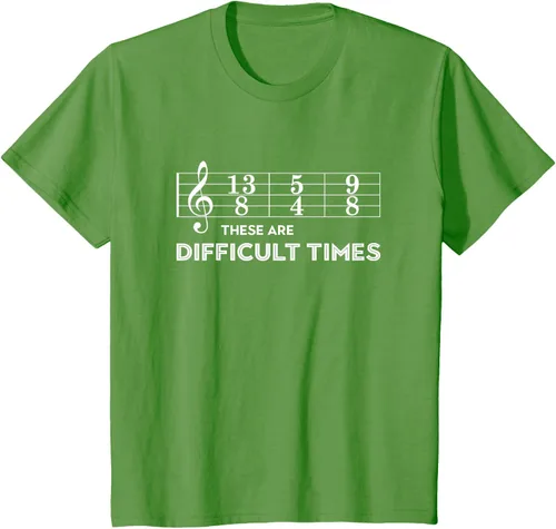 Miniatura 86 de Musician - Camiseta con texto en inglés "These are Difficult Times", talla S