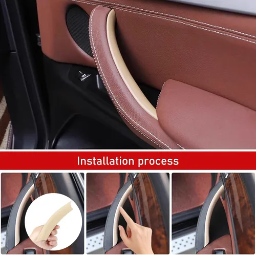 Miniatura 3 de TTCR-II Compatible con 2007-2013 BMW X5 cubierta para manija de puerta X6 2008-2014, 3 piezas de cubierta interior de manija de puerta beige para X5