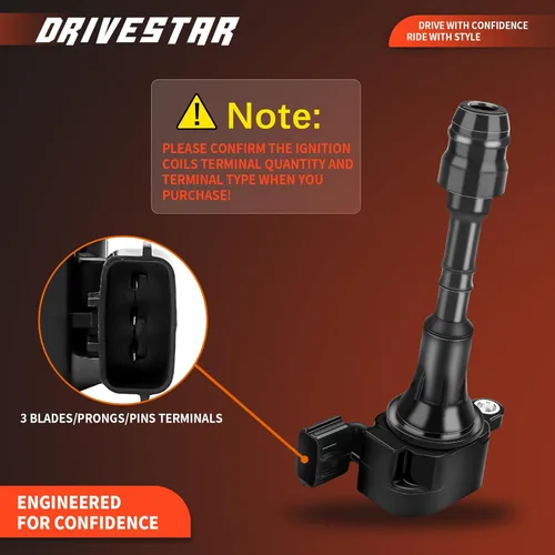 Miniatura 2 de Juego de 3 bobinas de encendido compatibles con Infiniti I35 QX4 Nissan Altima Maxima Murano Pathfinder Quest Frontier Xterra NV1500 2001-2017 3.5L