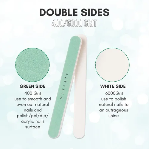 Miniatura 2 de Makartt Tampón de uñas: lima de uñas extra fina de grano 400/6000, pulidor de uñas y kit de brillo para uñas naturales y acrílicas, fácil