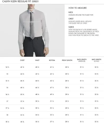 Miniatura 5 de Calvin Klein Camisa de vestir para hombre, ajuste regular, sin hierro, puño francés
