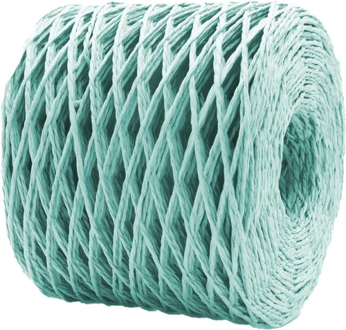 Miniatura 2 de Mandala Crafts Aqua Raffia - Hilo de rafia para envolver regalos, cinta de rafia de papel natural de 200 yardas para ganchillo, manualidades