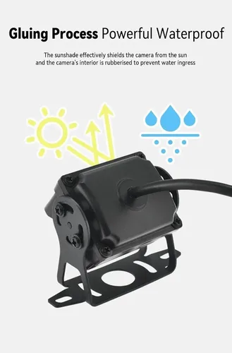 Miniatura 6 de EVERSECU Cámara de Respaldo Cableada, Cámara de Marcha Atrás de Entrada de Amplio Rango de 12V-24V, Cámara de Vista Trasera Impermeable con Visión