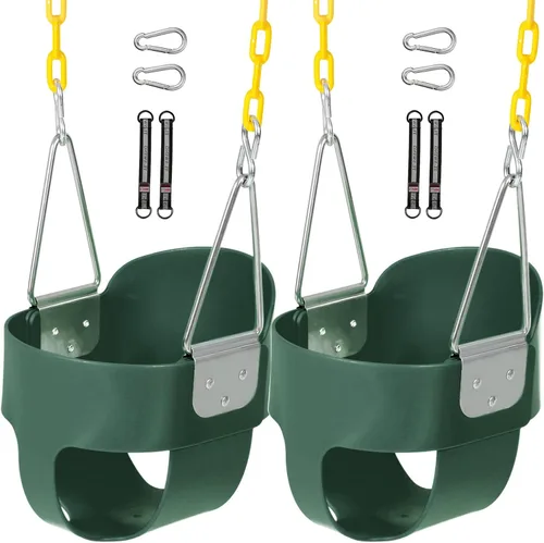Miniatura 17 de RedSwing Columpio de Cubo Completo de Respaldo Alto con Combo de Asiento de Columpio de Servicio Pesado (Triángulo y Chain Dip), Correas de Árbol