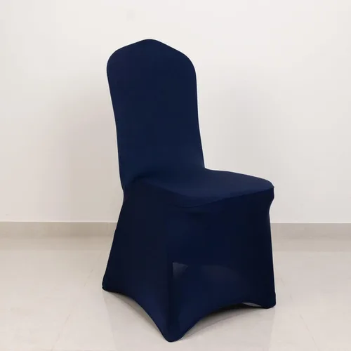 Miniatura 10 de Efavormart - Funda para silla de banquete de elastano negro con bolsillos para pies